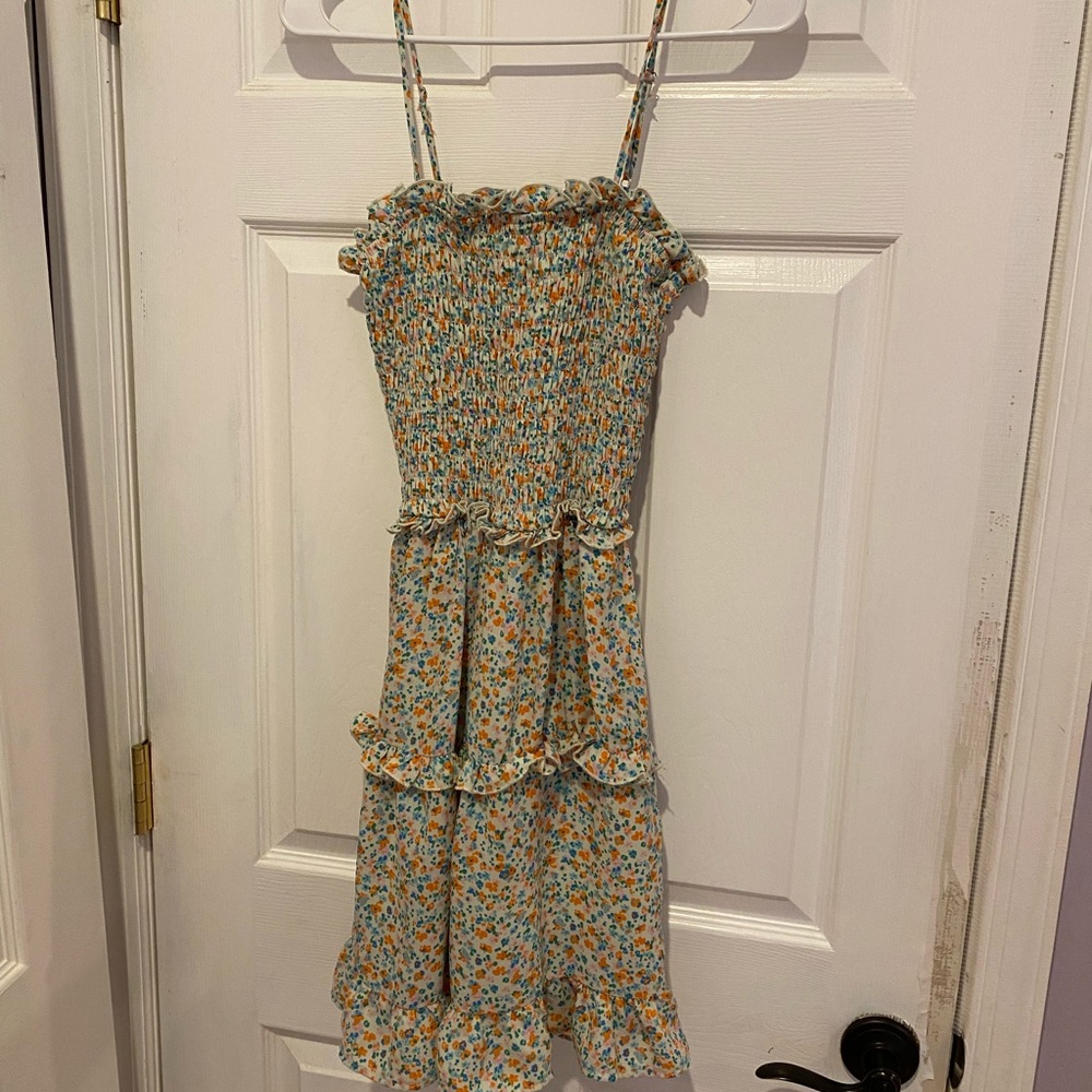 Jessica Simpson xs dress with orange, blue, and green details